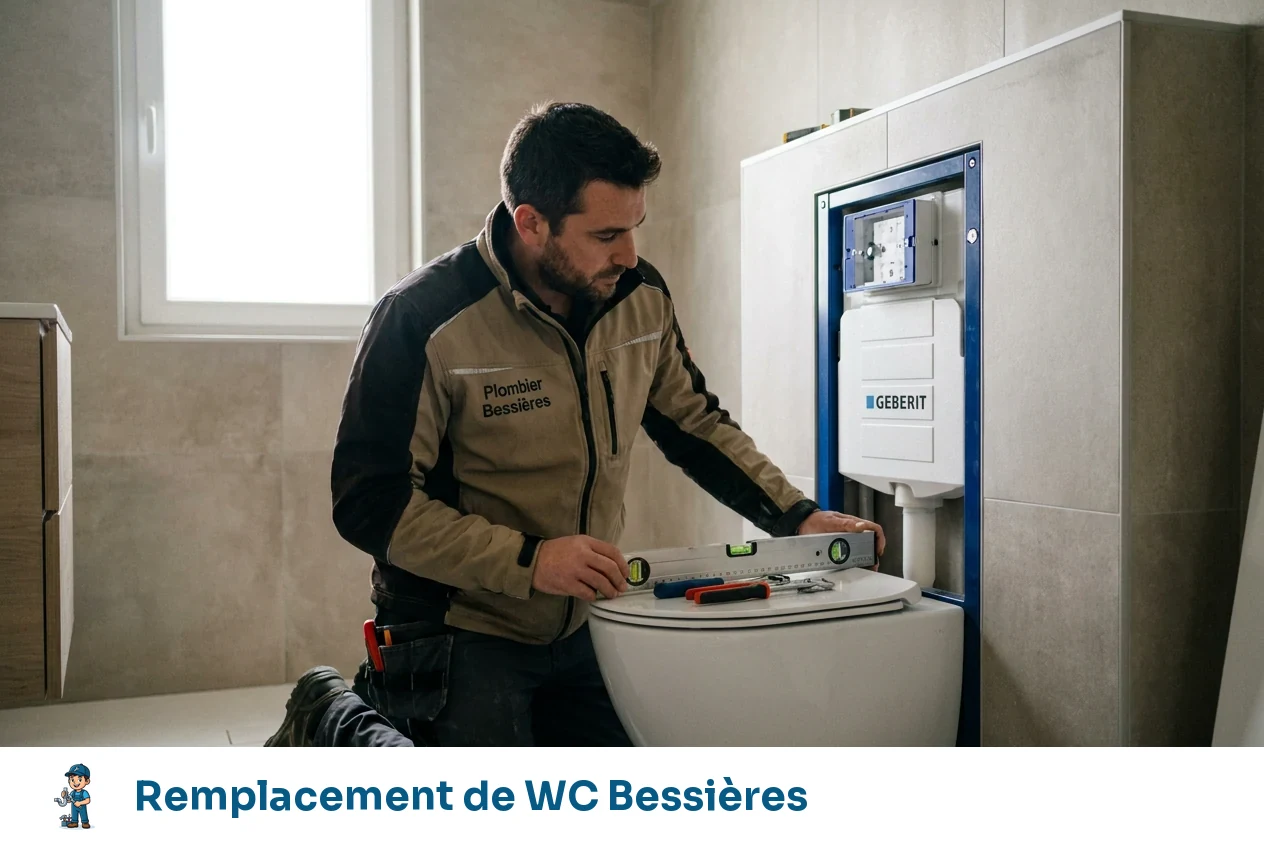 Remplacement de WC à Bessières
